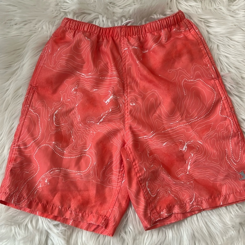 Reel Legends Youth Salmon Color Swim Trunks Size Large 10-12